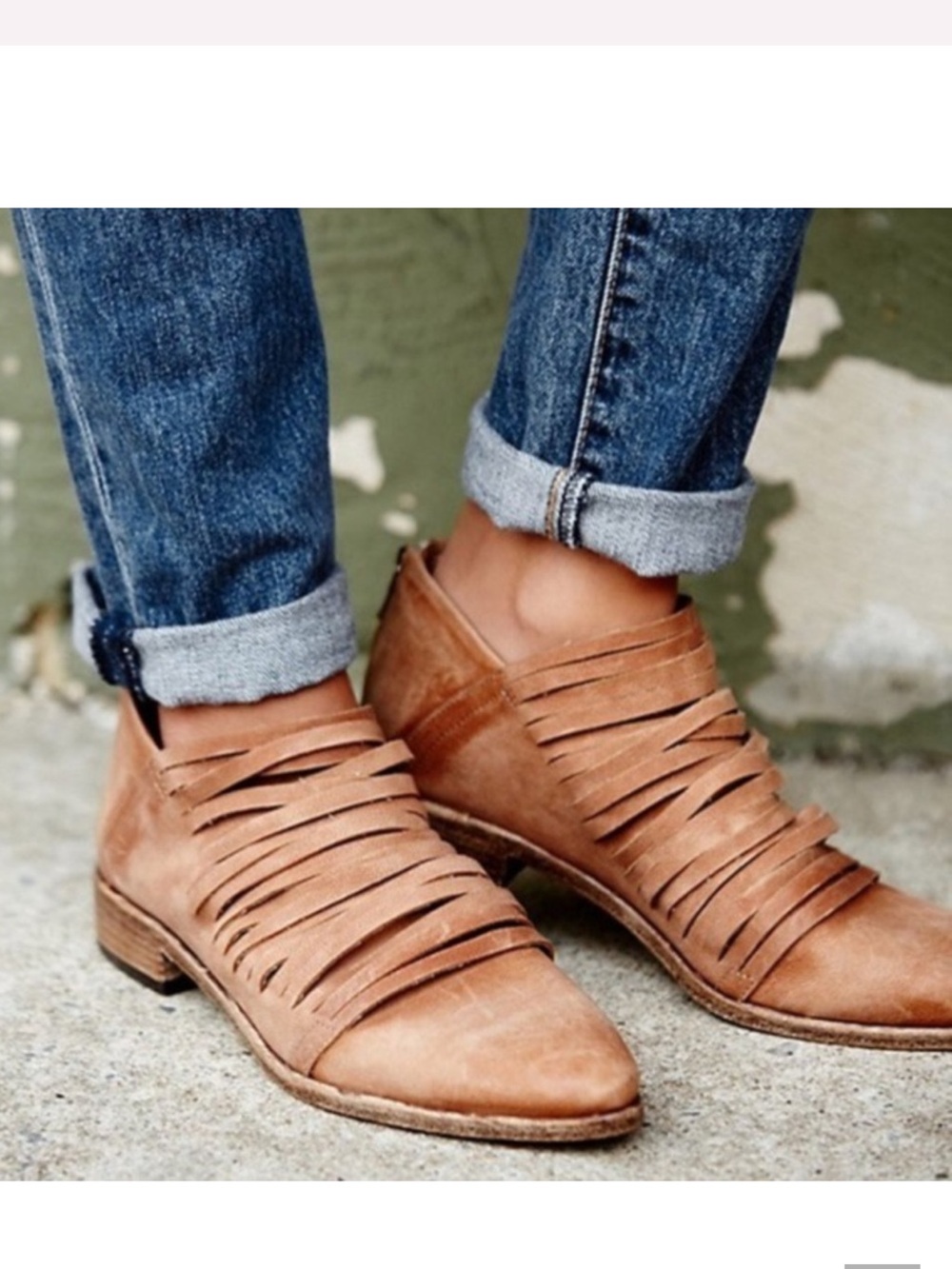 Free People Lost Valley tan booties Sz 41